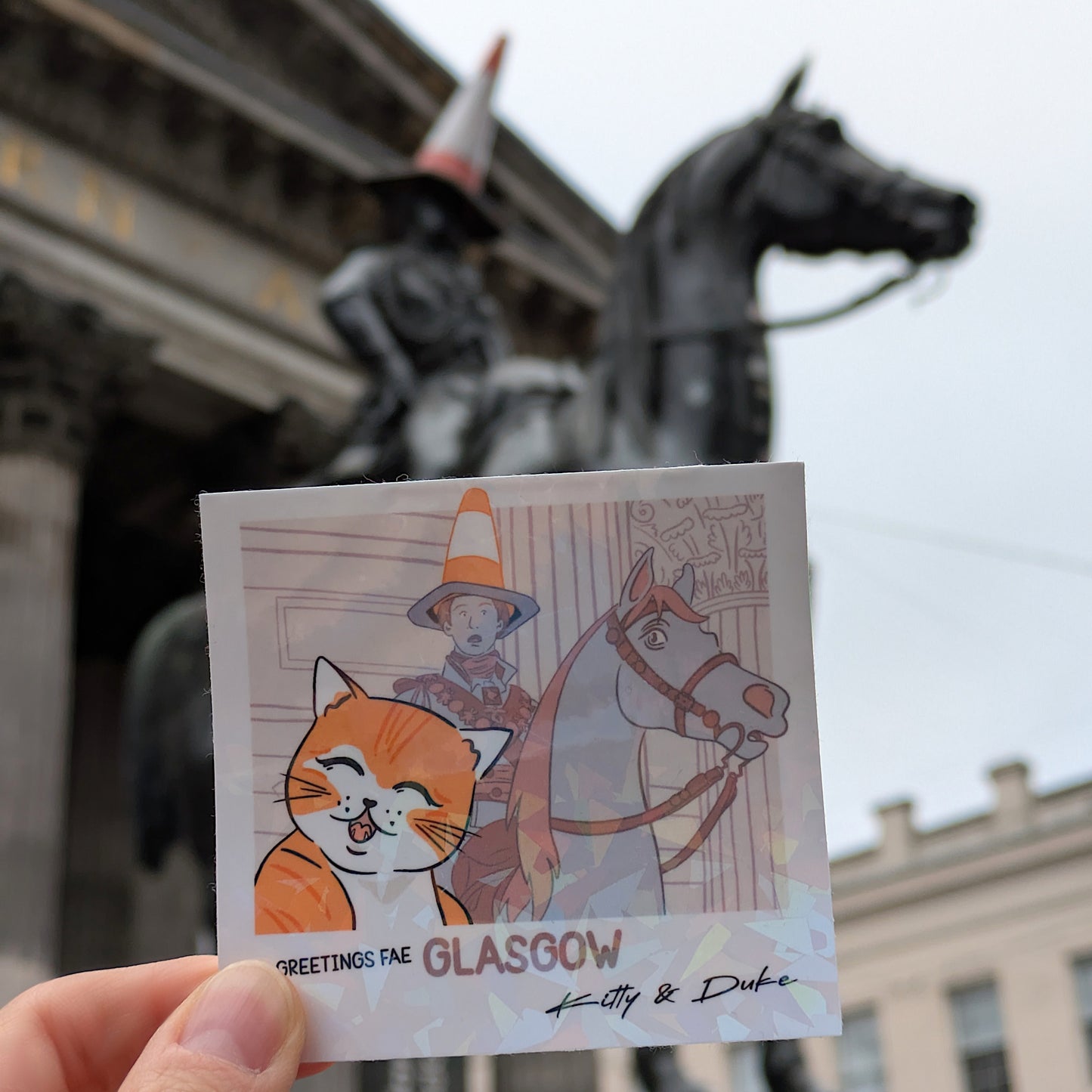 Glasgow (Duke of Wellington) Holographic Sticker 2