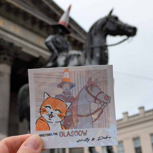 Glasgow (Duke of Wellington) Holographic Sticker 2