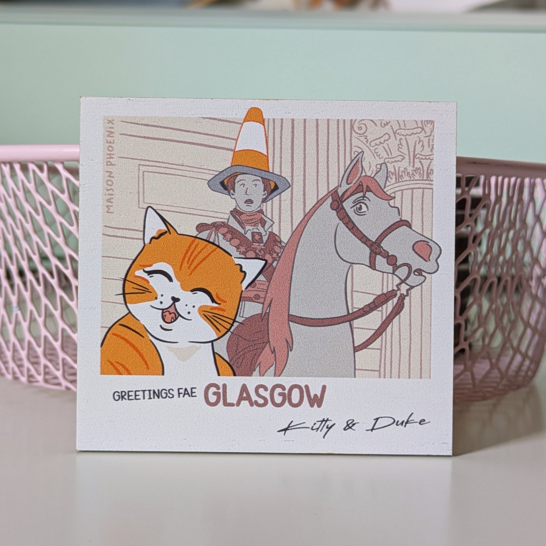 Glasgow Wooden Magnet 1