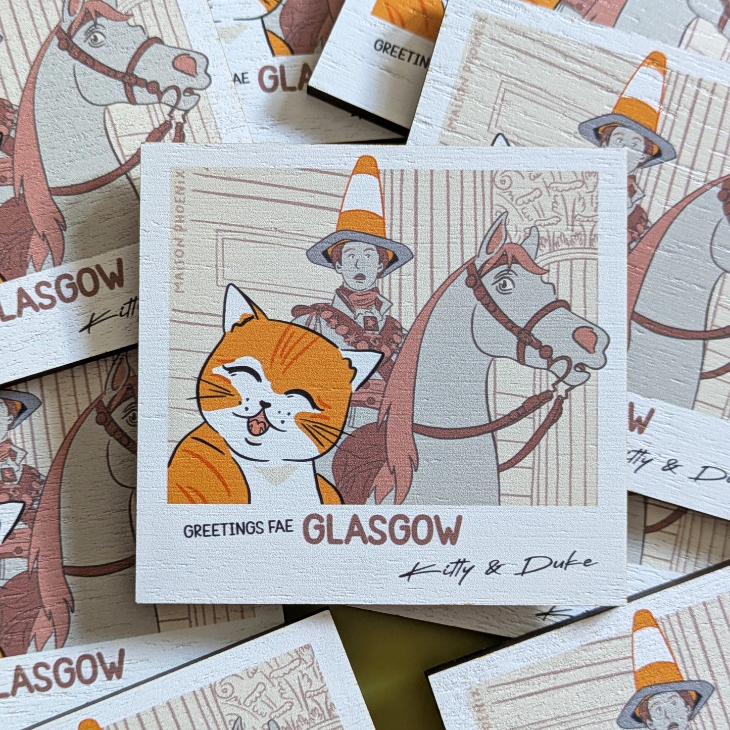 Glasgow Wooden Magnet 3