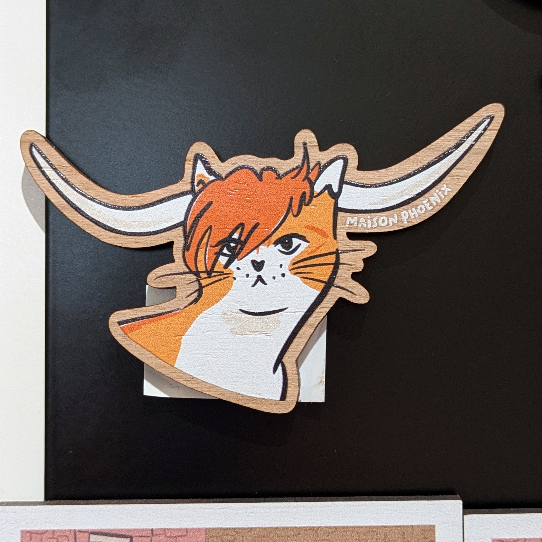 Highland Cat Wooden Magnet 5