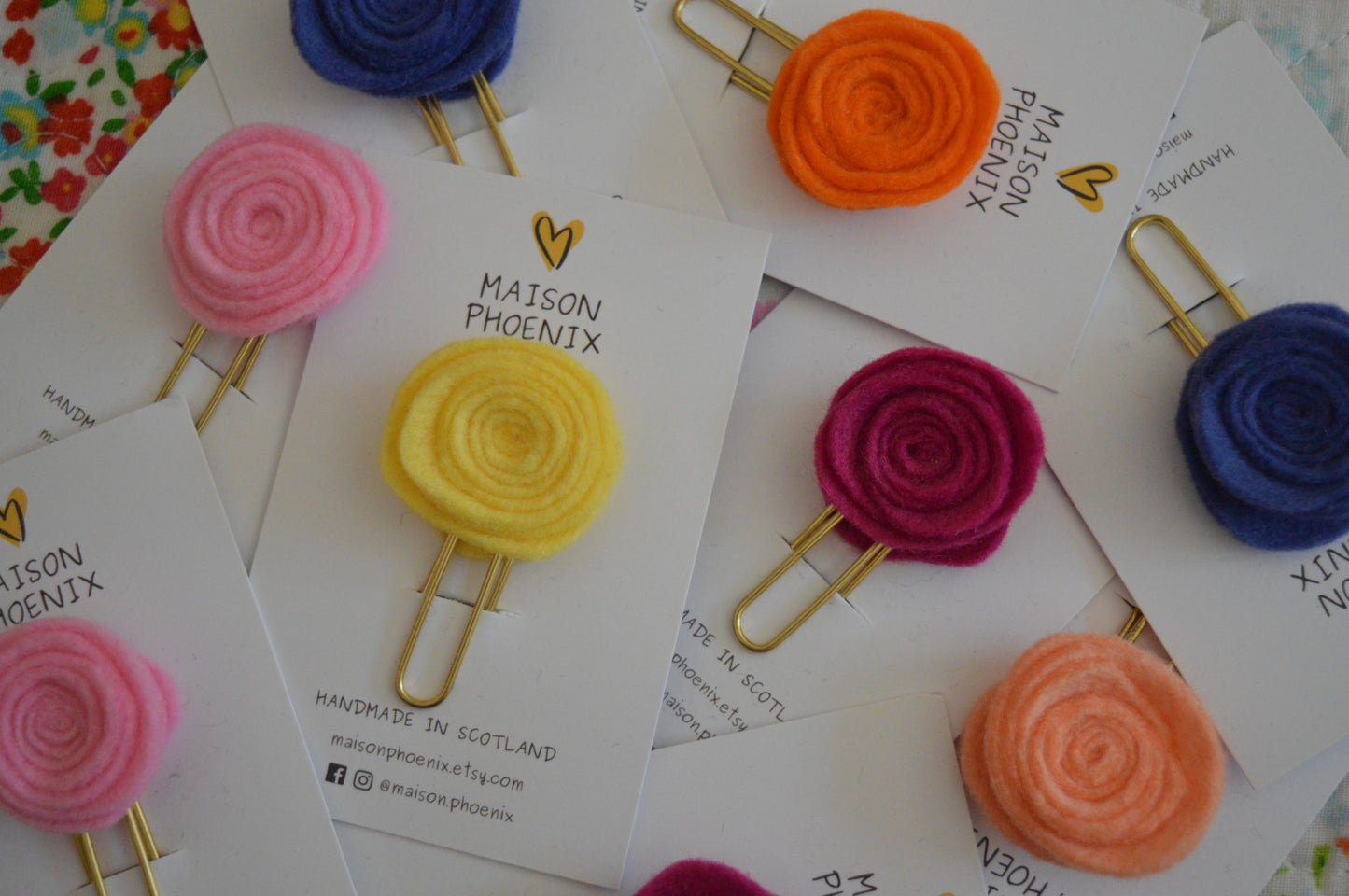 Mystery Felt Flower Paperclip 8
