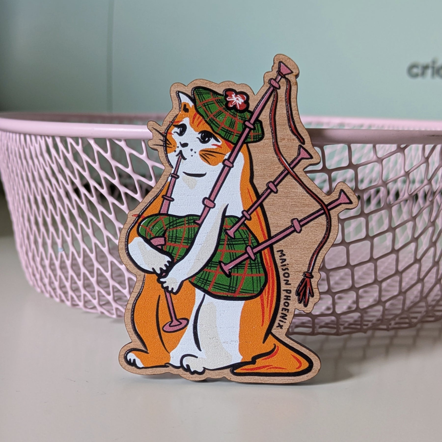 Piper Kitty Wooden Magnet 1
