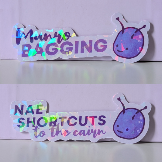 Scottish Hiking Holographic Sticker 1