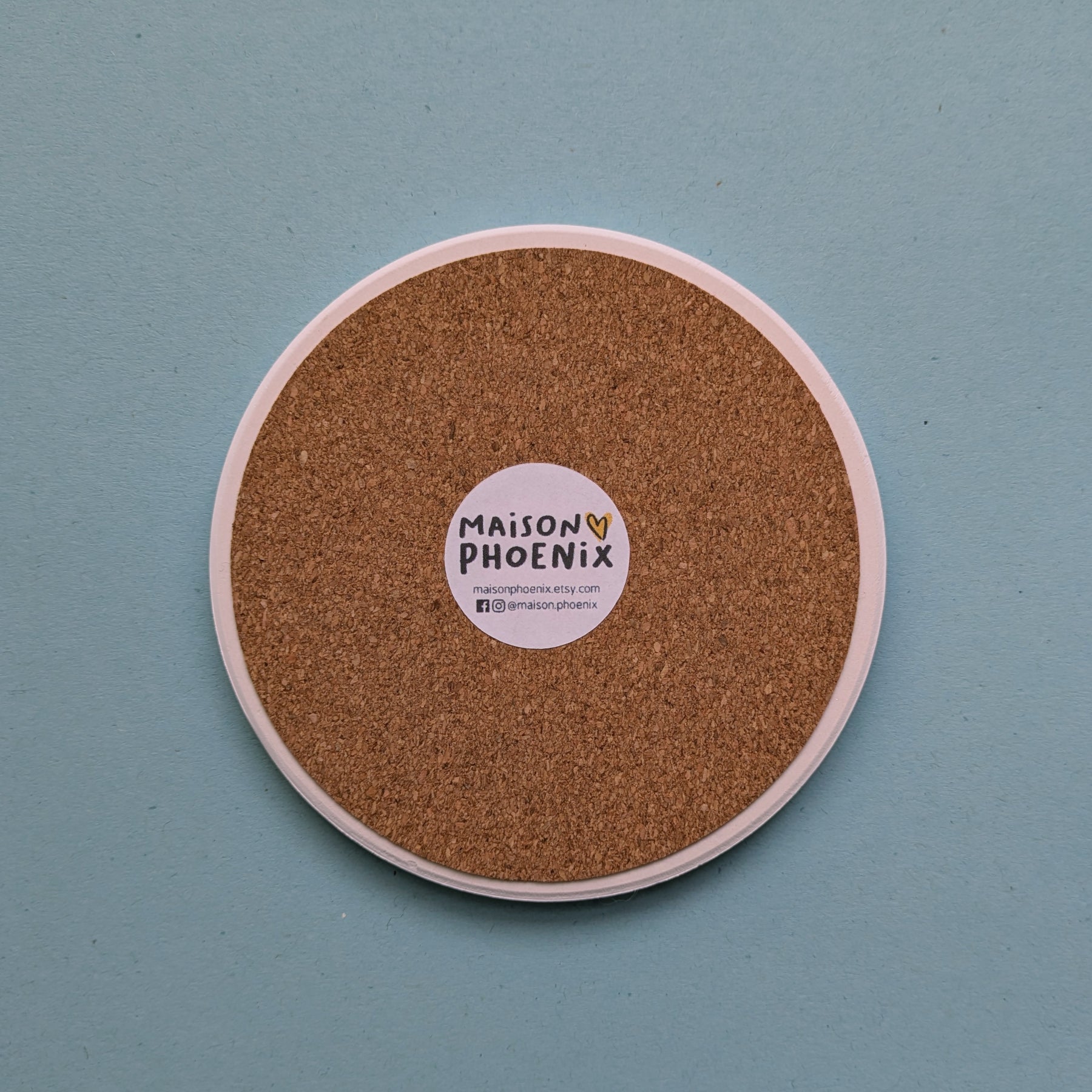 Winter Friends Ceramic Coaster Back