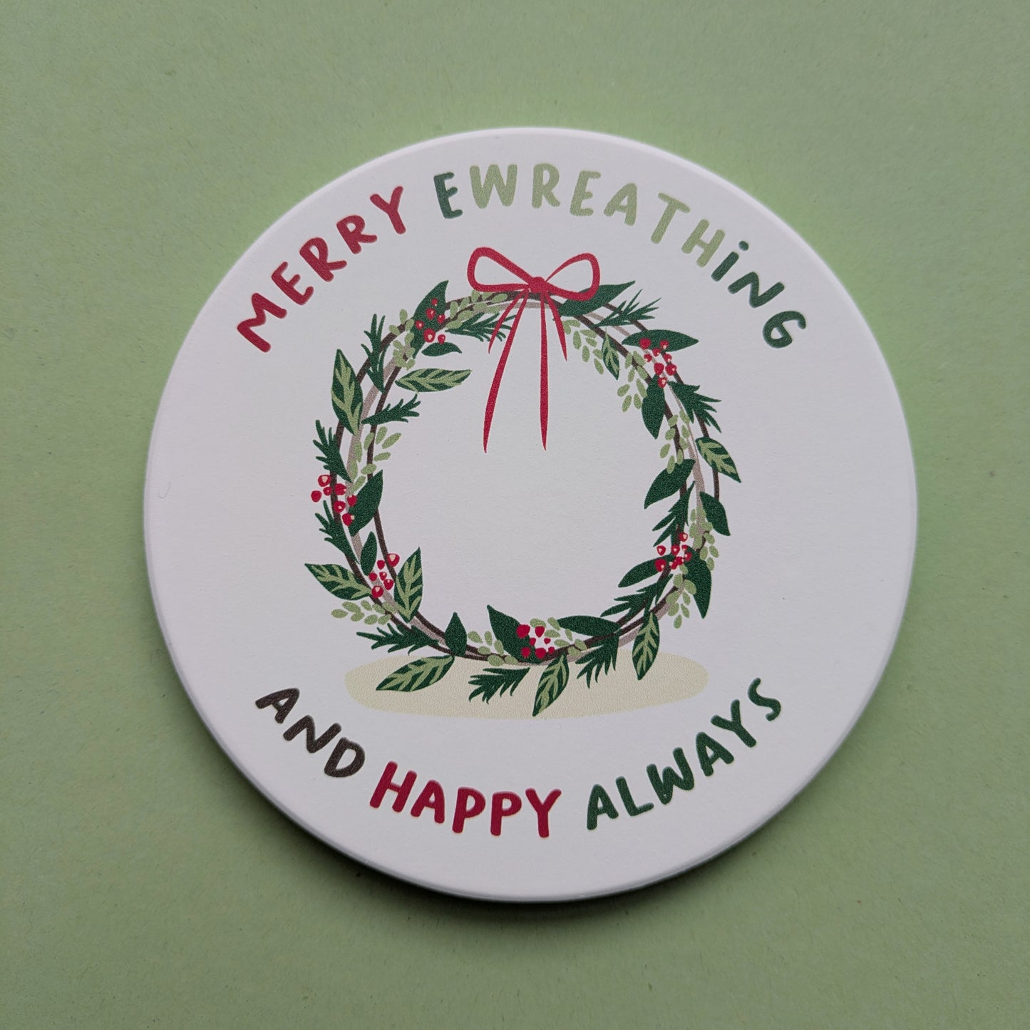 Wreath Ceramic Coaster