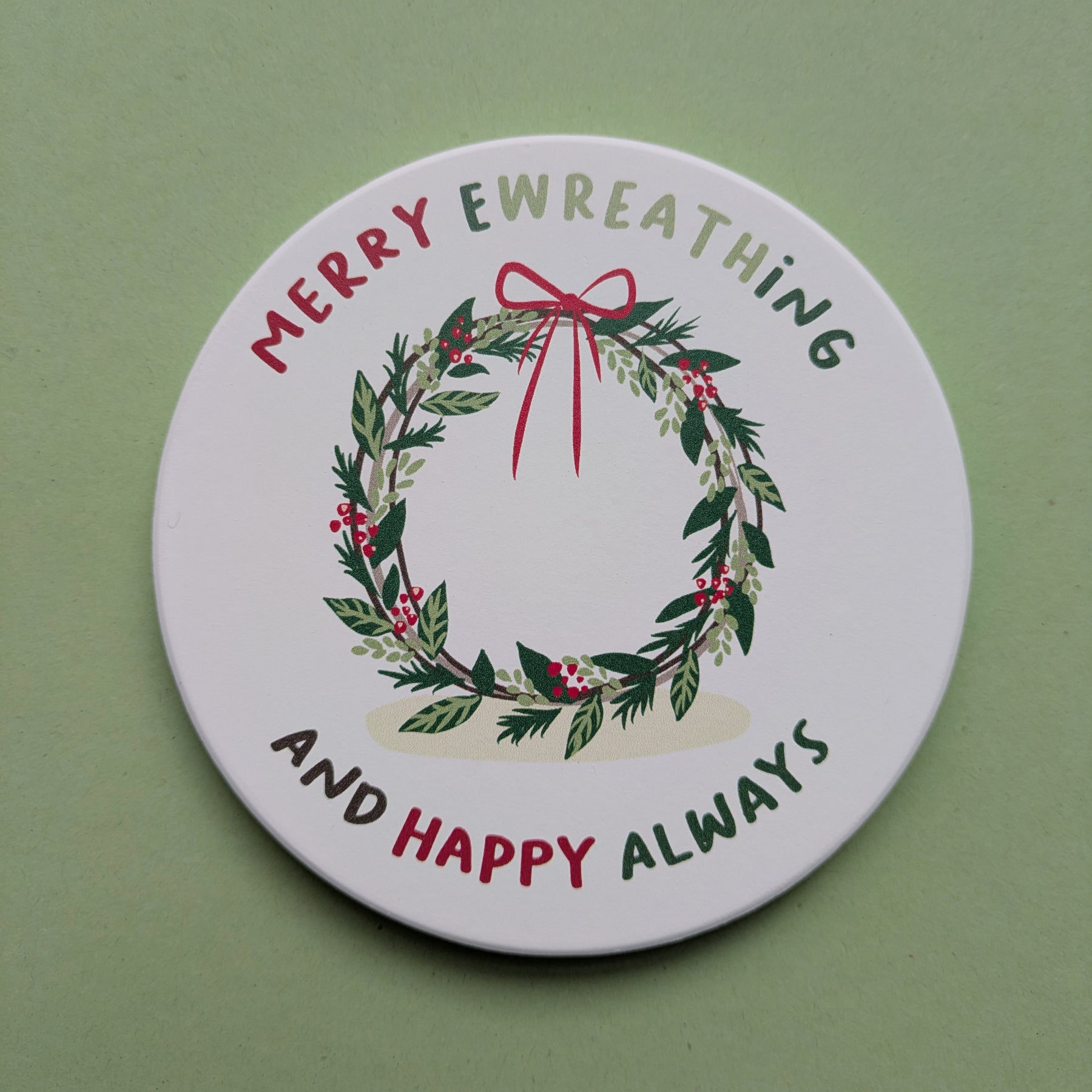 Wreath Ceramic Coaster