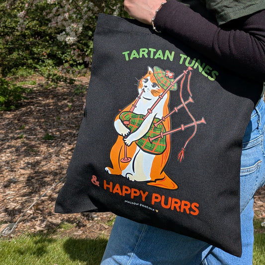 Piper Kitty Black Tote Bag 1