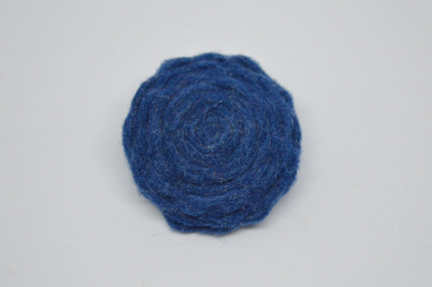 Denim Felt Flower Brooch