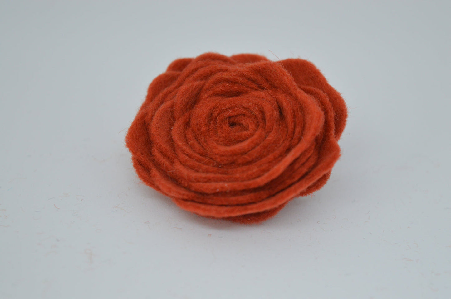 Copper Felt Flower Brooch