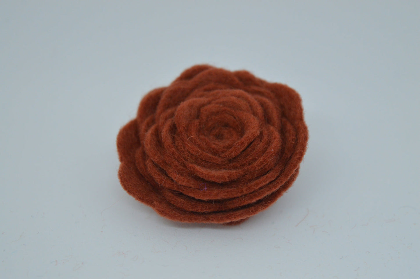 Chestnut Felt Flower Brooch