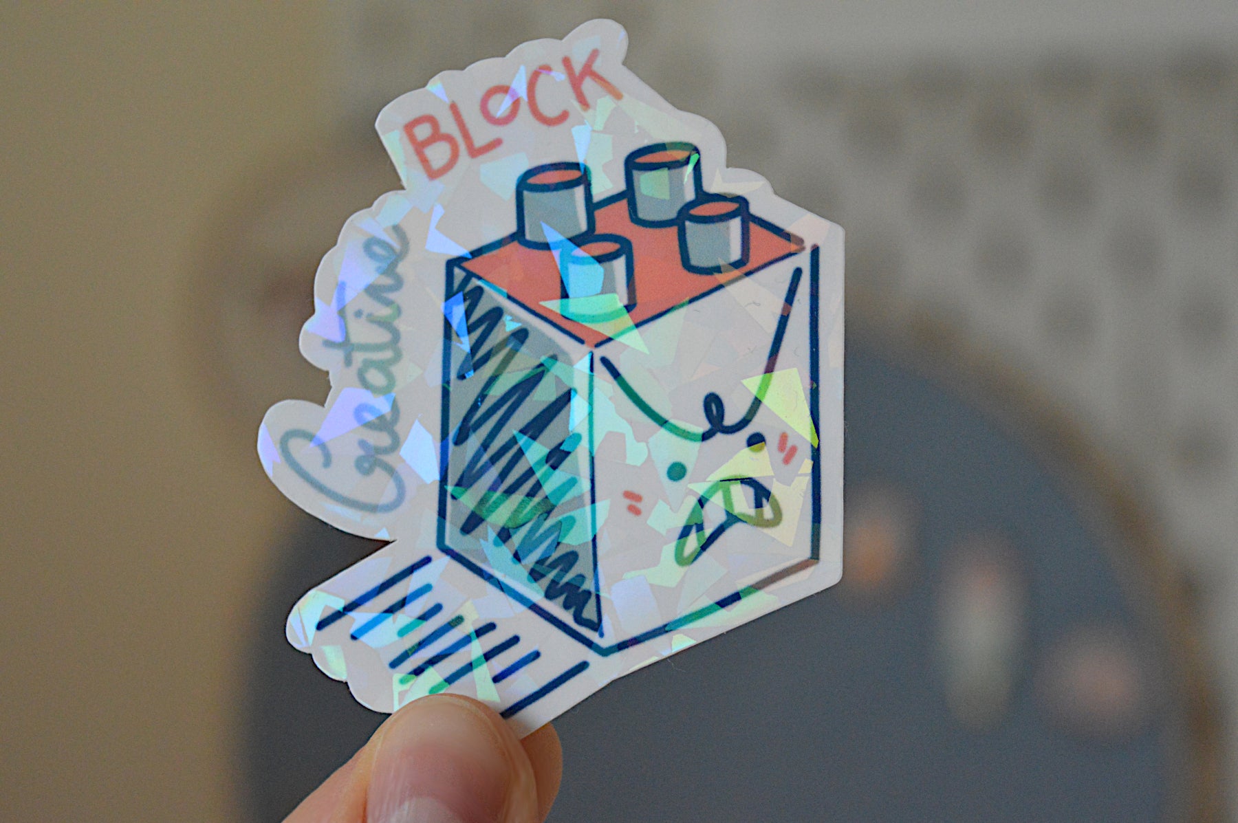 Holographic Creative Block Sticker 1