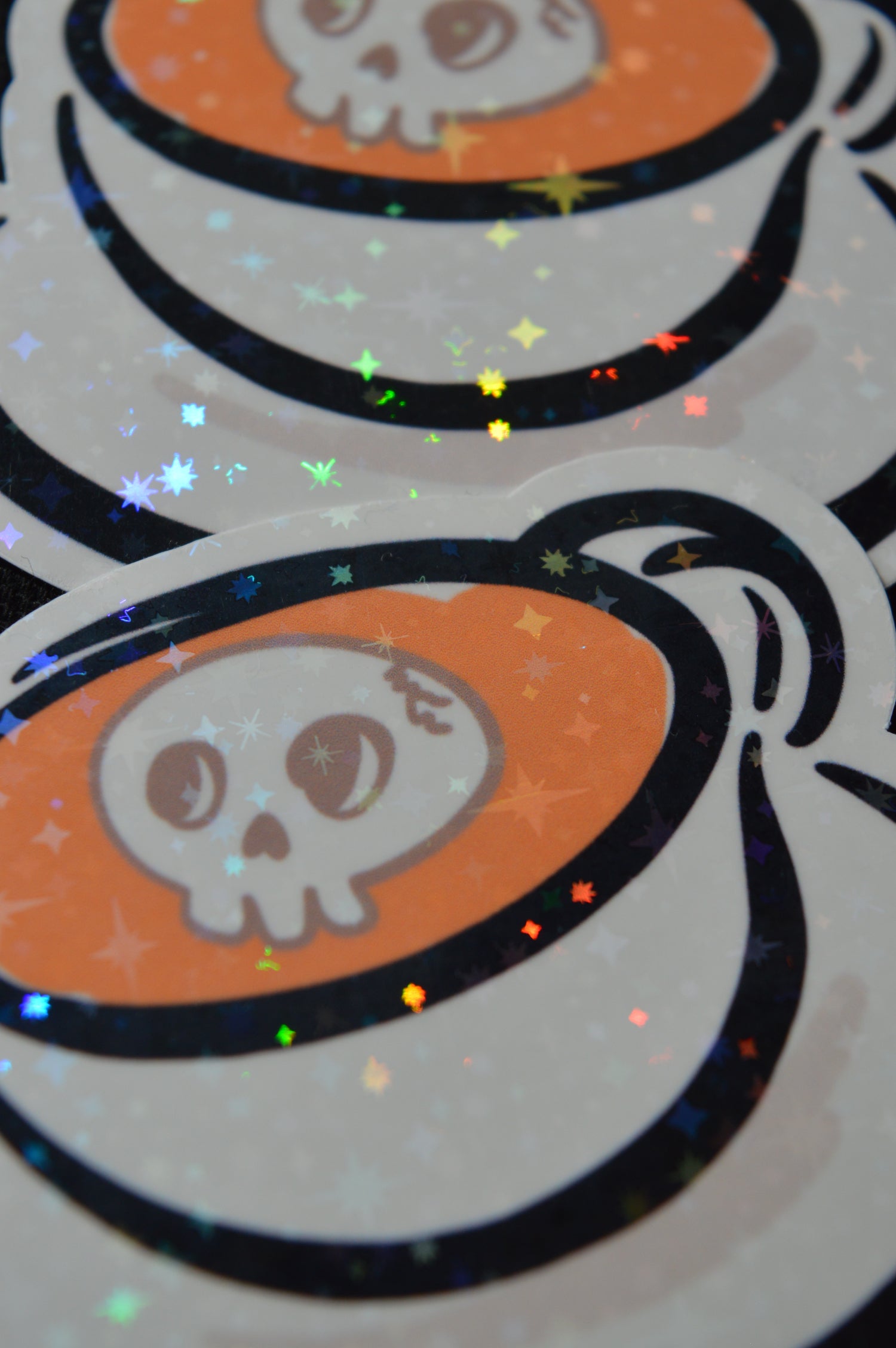 Holographic Skull Cup Sticker 6