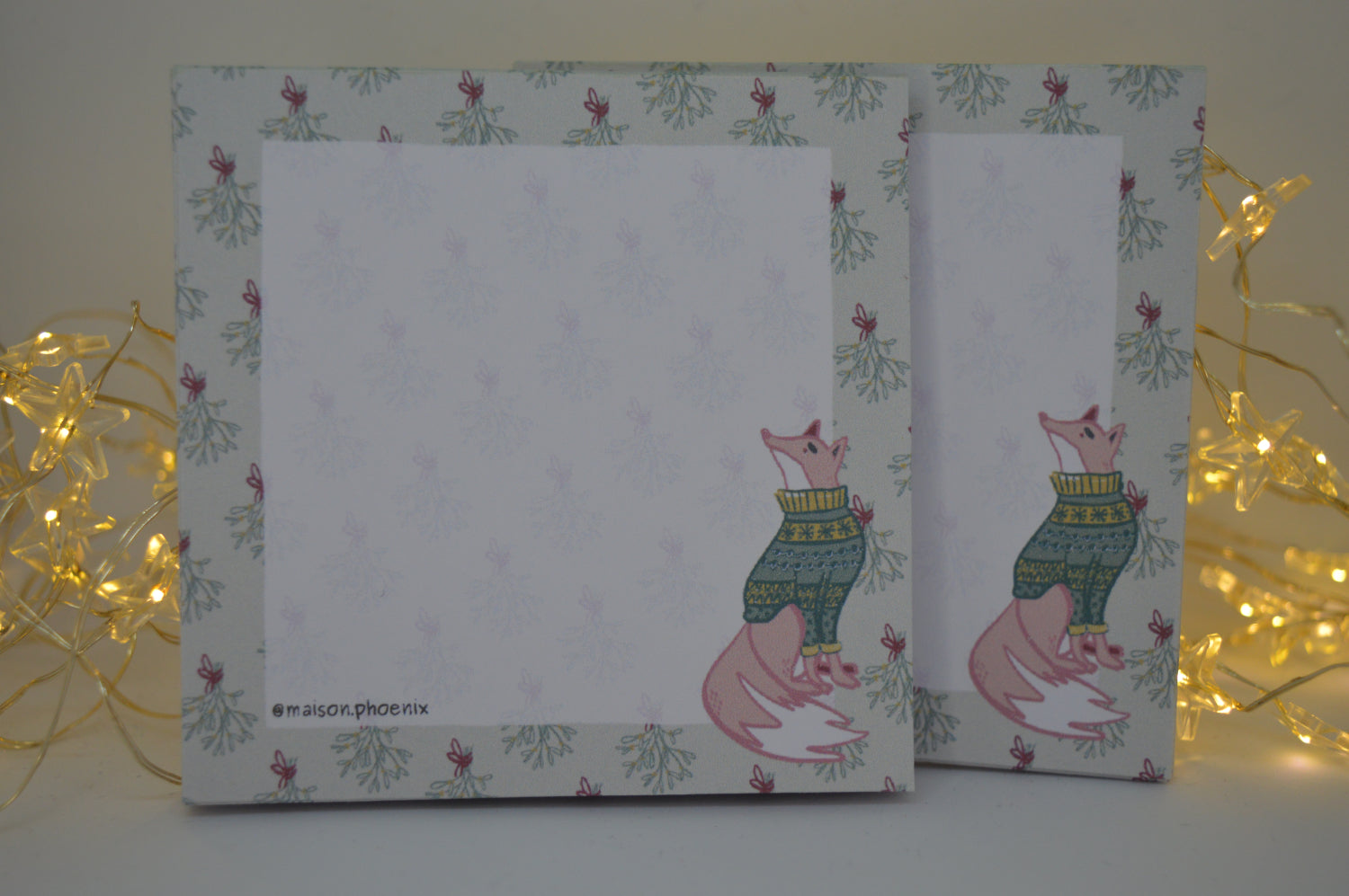 Fox and Mistletoe Memopad 7