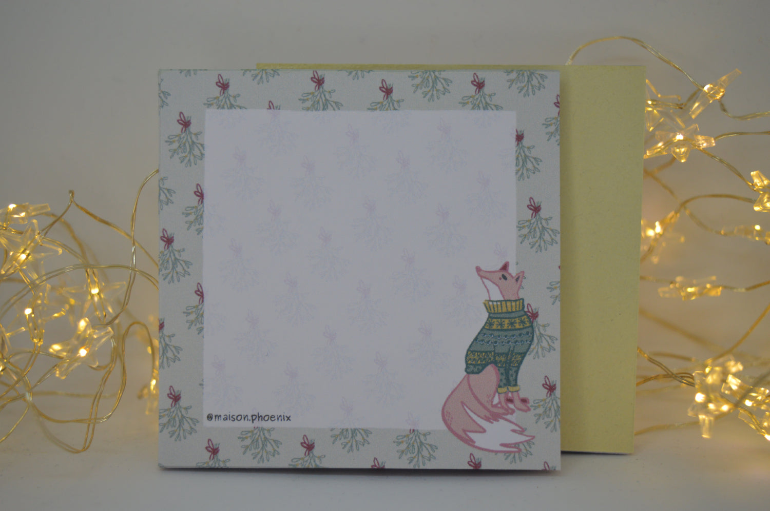 Fox and Mistletoe Memopad 6