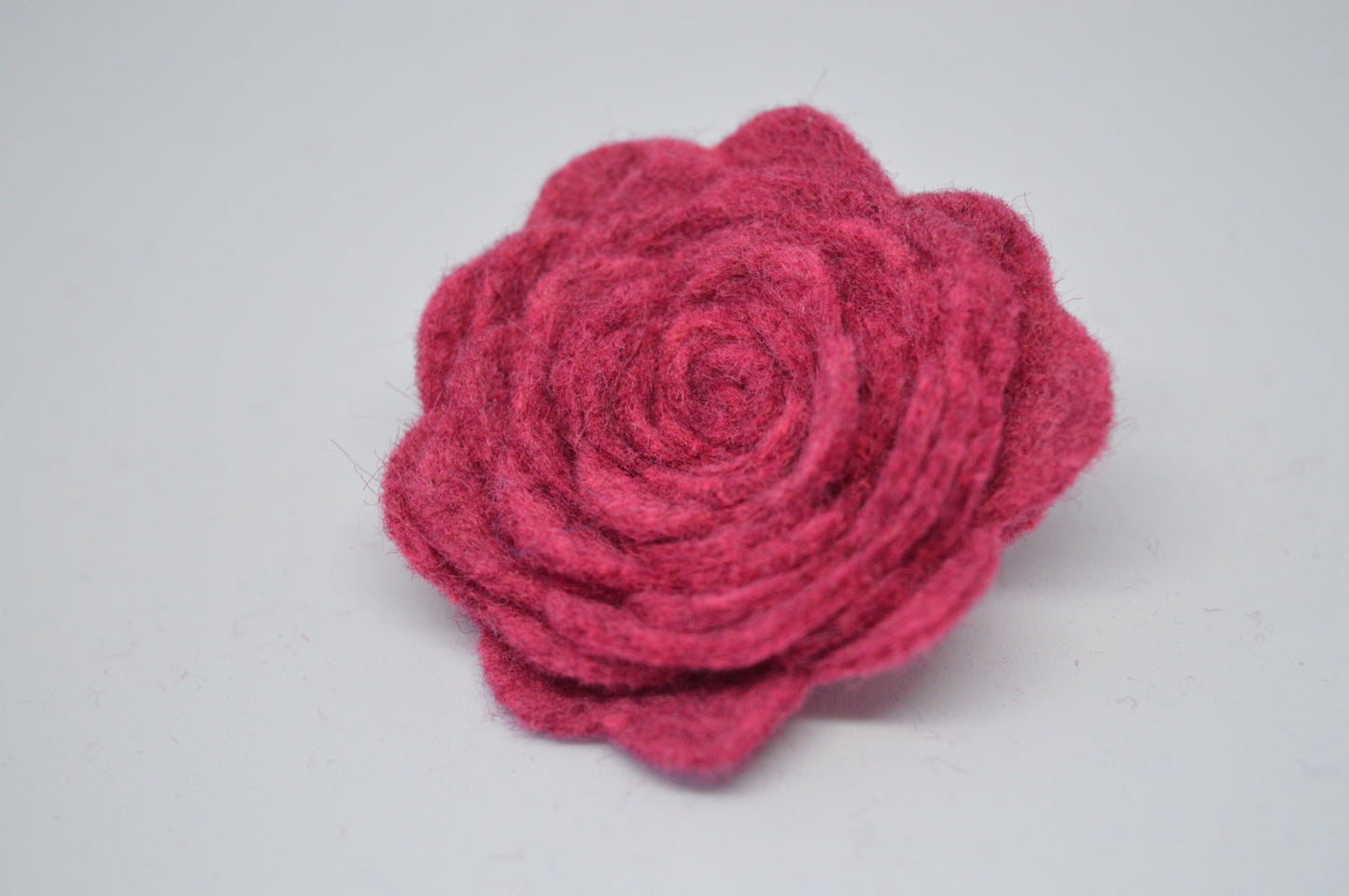 Pink Felt Flower Brooch