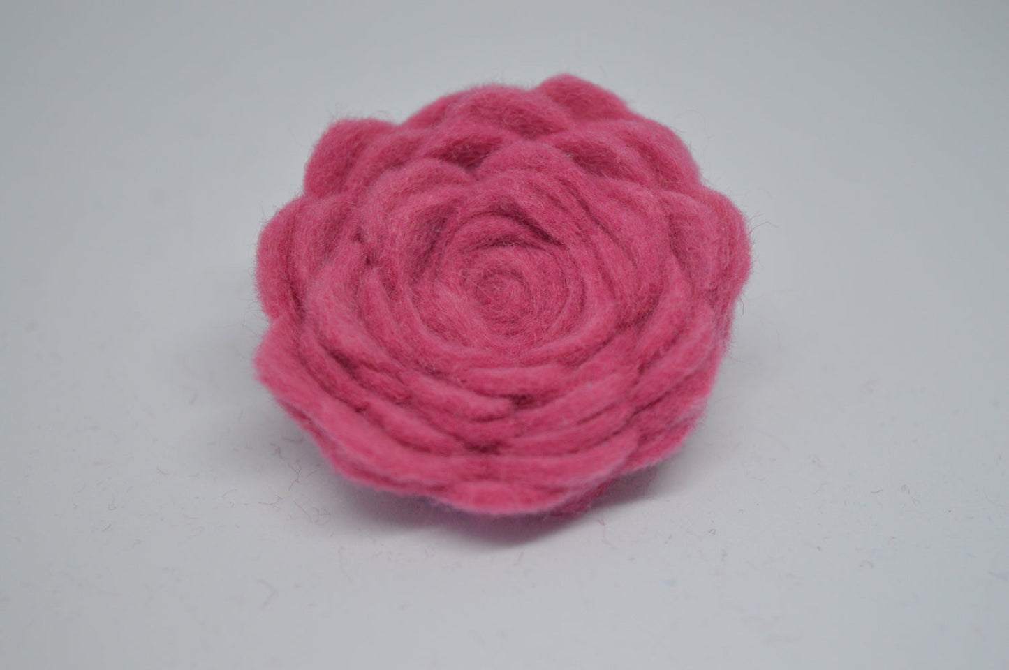 Pink Felt Flower Brooch