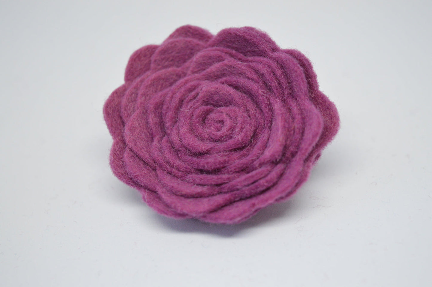 Pink Felt Flower Brooch