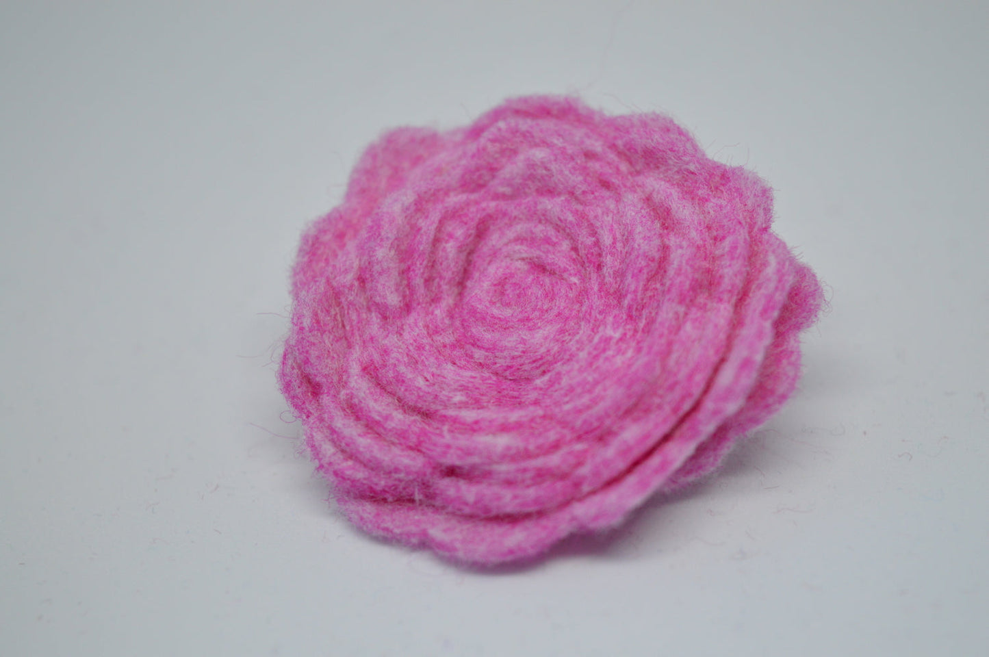 Pink Felt Flower Brooch