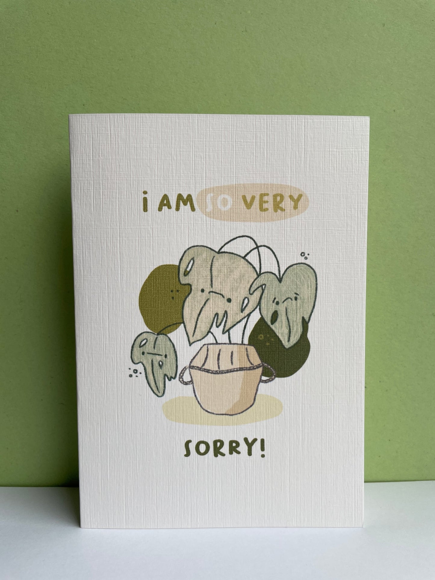 Monstera Greeting Card (I am so very sorry)