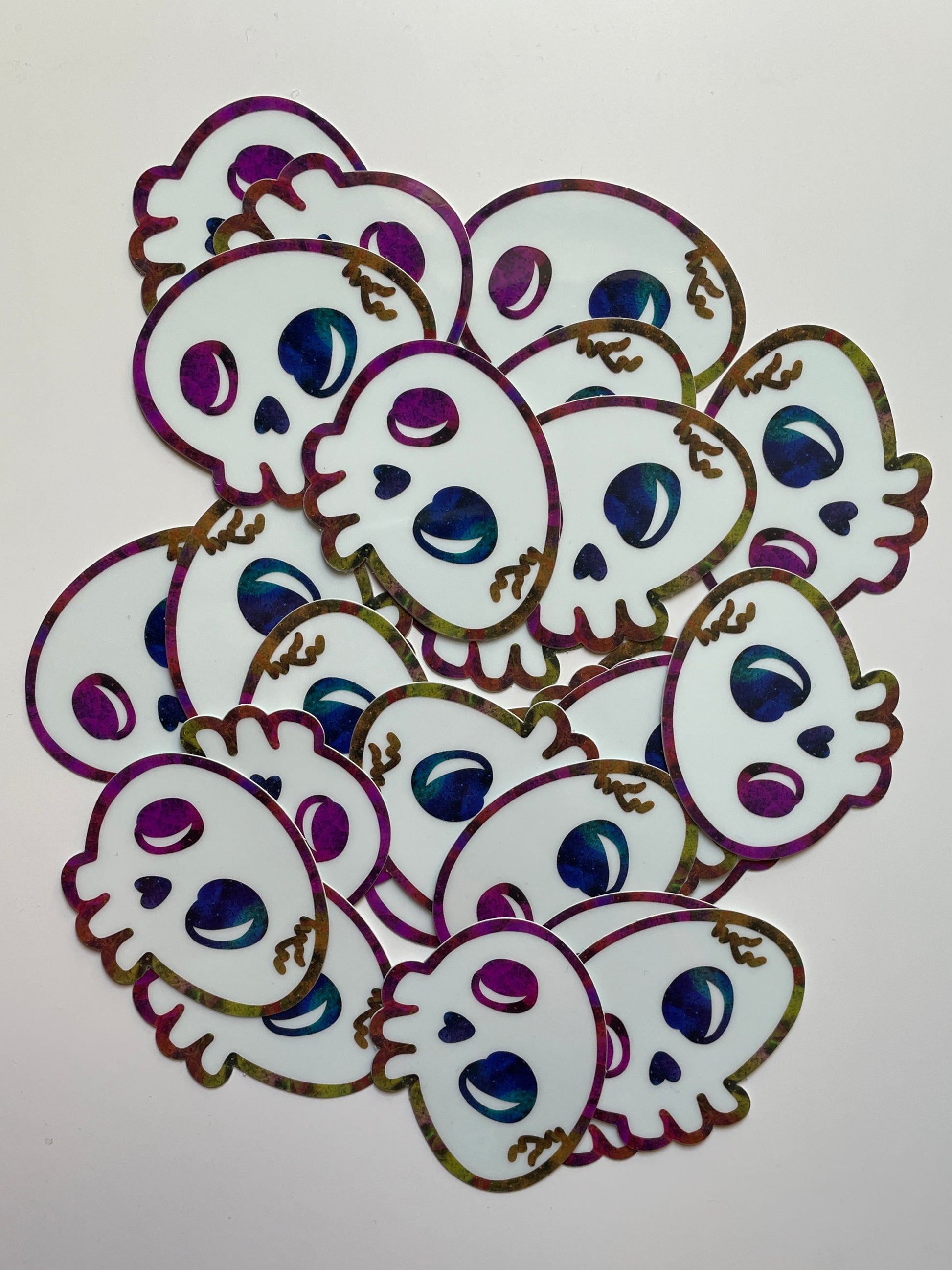 Glow In The Dark Skull Sticker 4