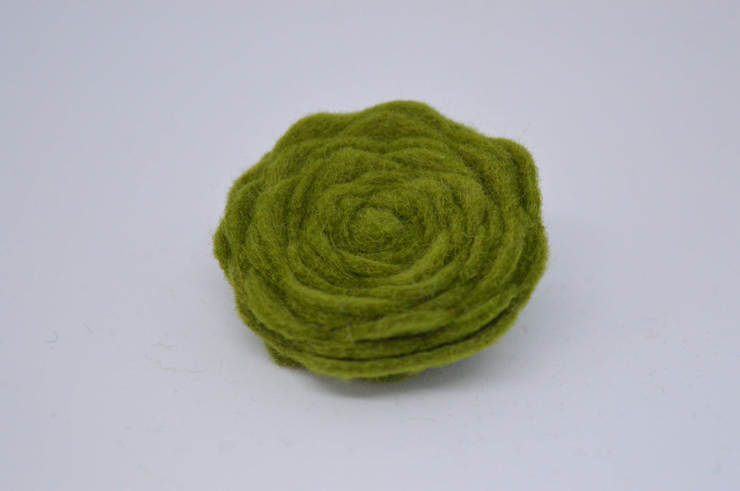 Moss Felt Flower Brooch