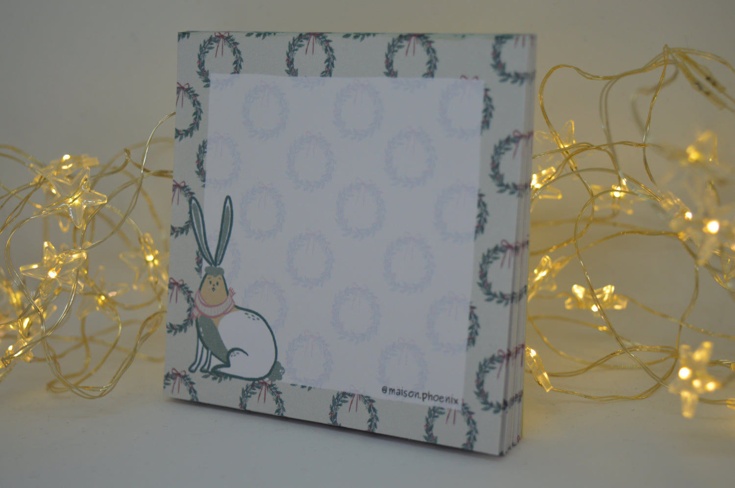 Hare and Wreath Memopad 2