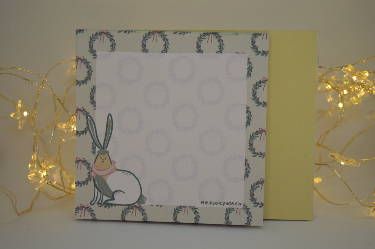 Hare and Wreath Memopad 6