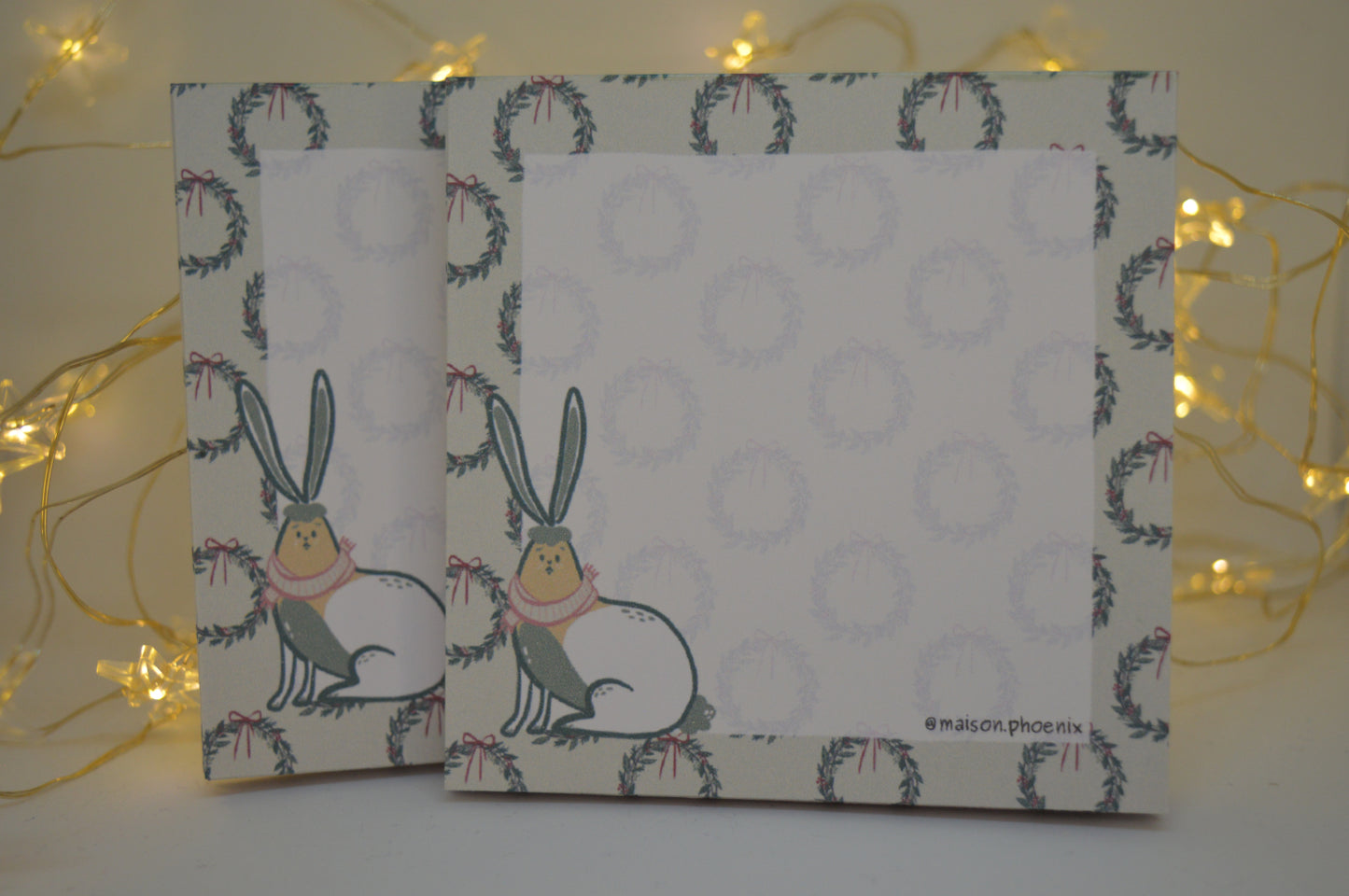 Hare and Wreath Memopad 7