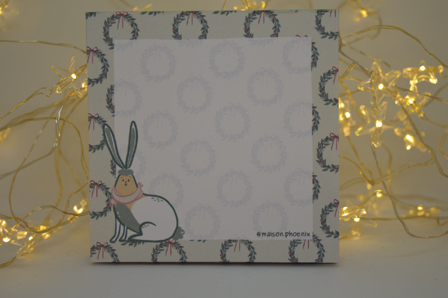 Hare and Wreath Memopad 1