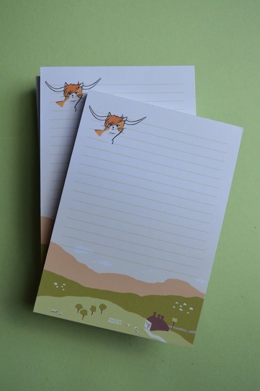 Highland Cat Notepad 1