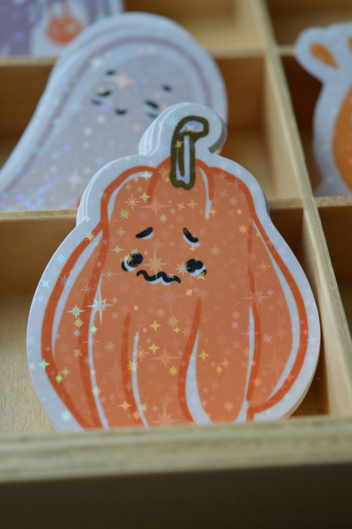 Holographic Pumpkin Sticker 3