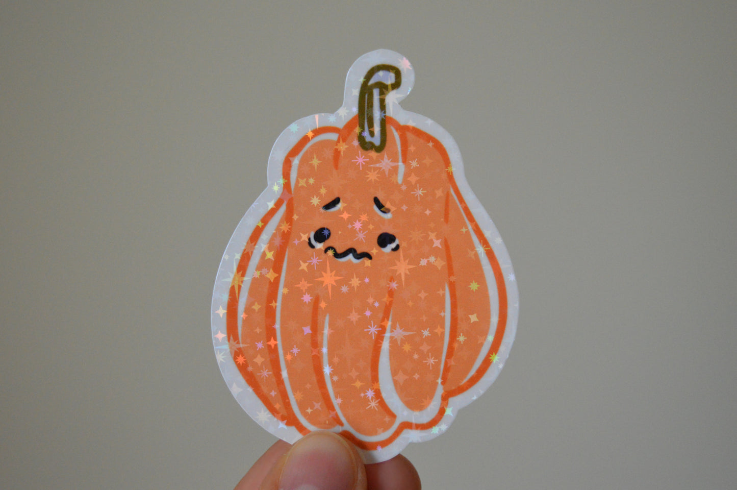 Holographic Pumpkin Sticker 1