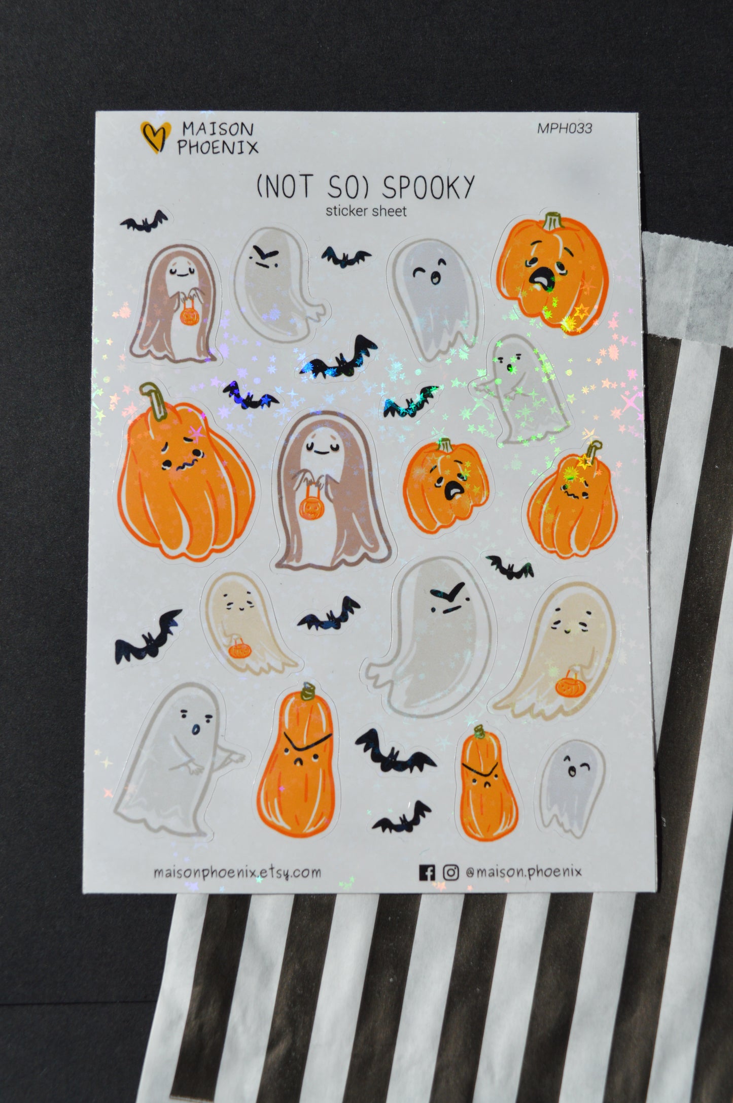 Holographic Halloween Spooky Sticker Sheet 2