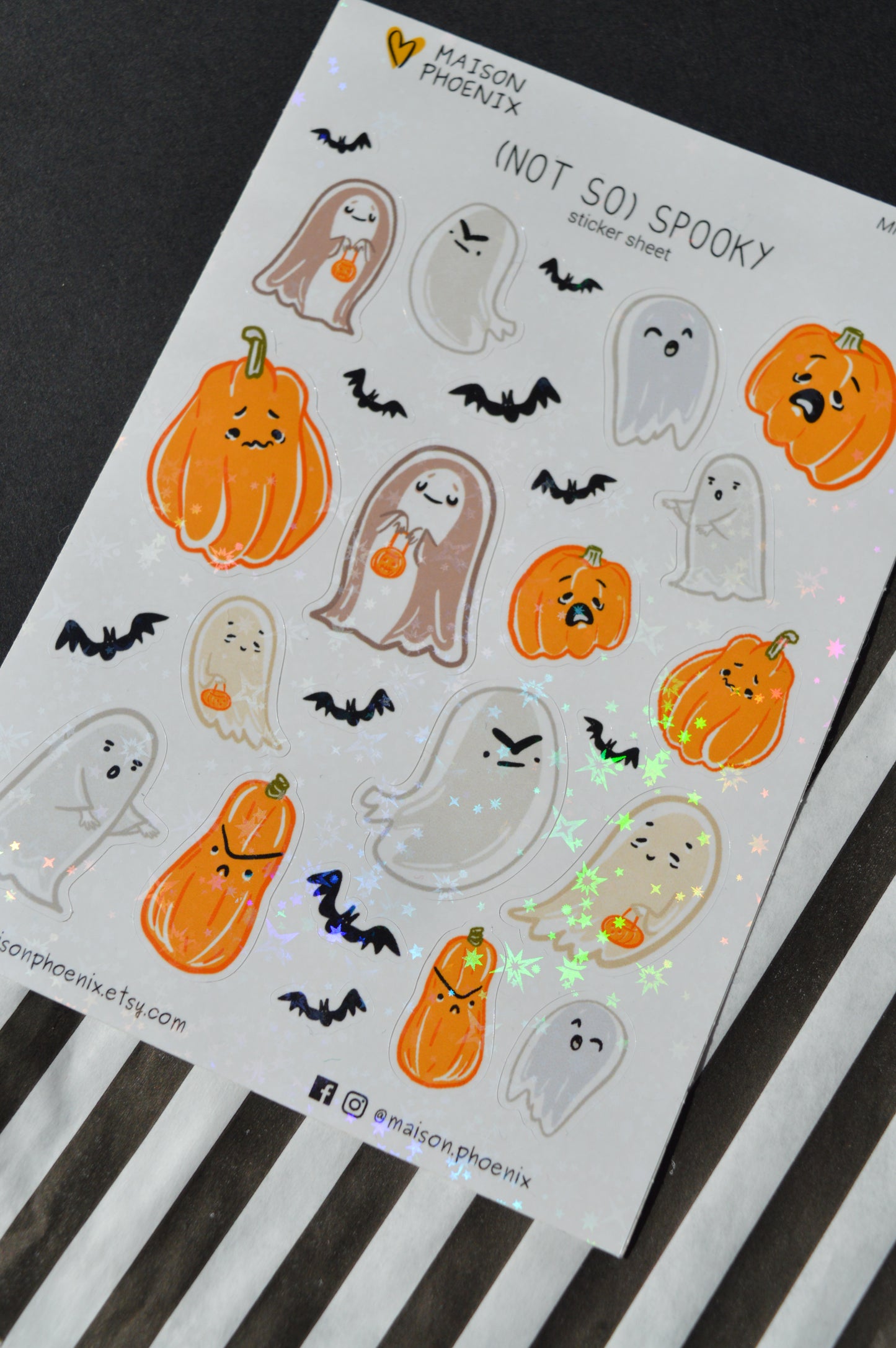 Holographic Halloween Spooky Sticker Sheet 1