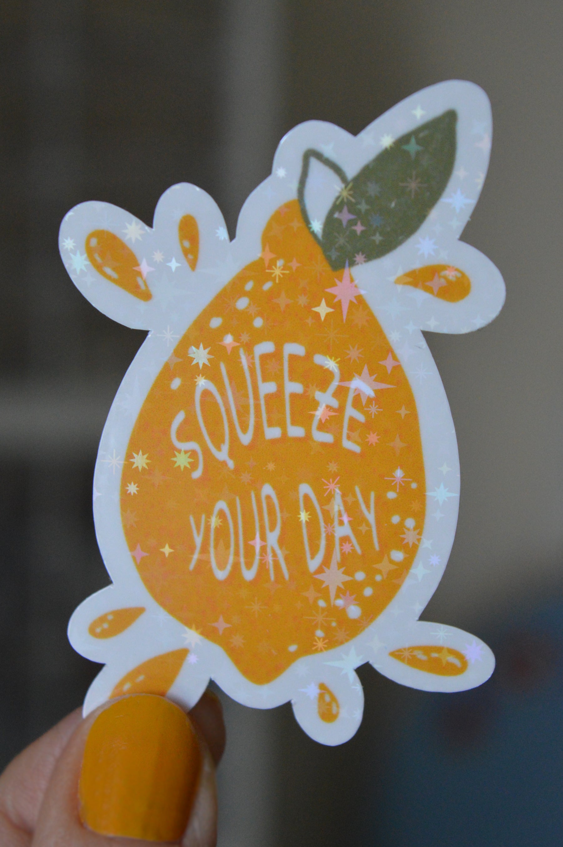 Holographic Lemon Drop Sticker 2