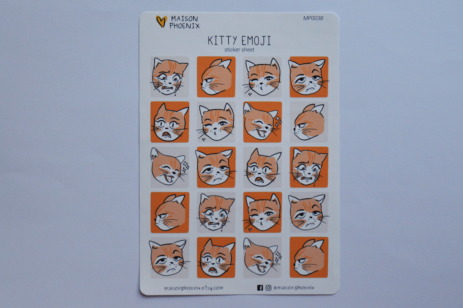 Kitty Emoji Sticker Sheet 2