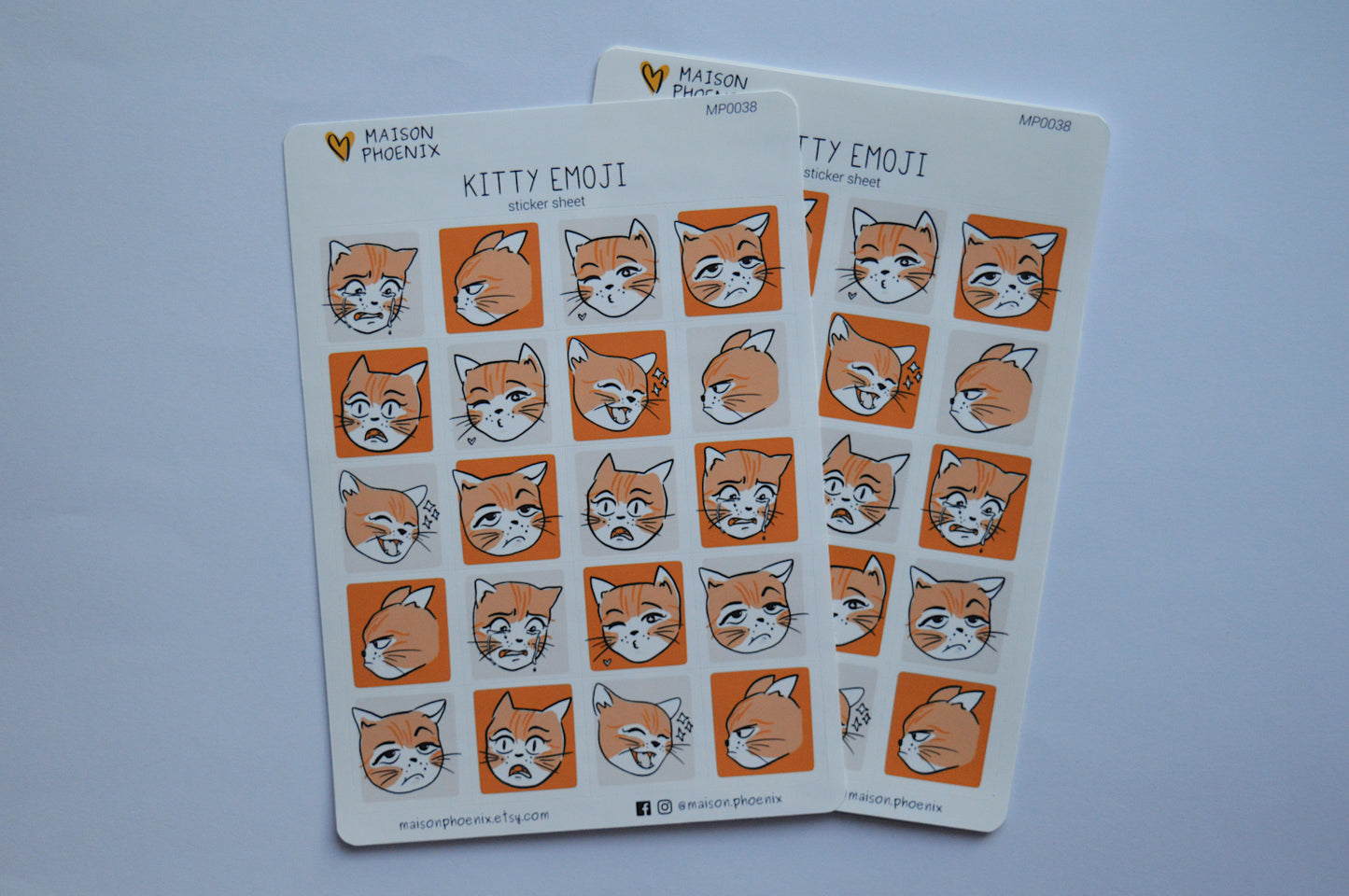 Kitty Emoji Sticker Sheet 3