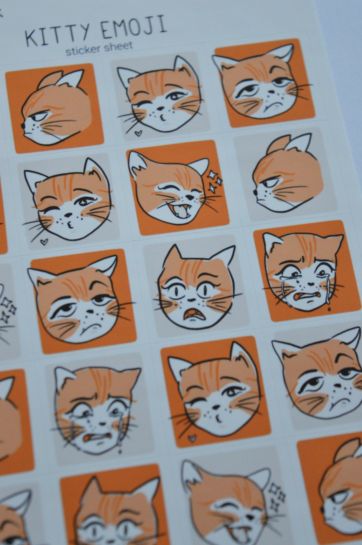 Kitty Emoji Sticker Sheet 6