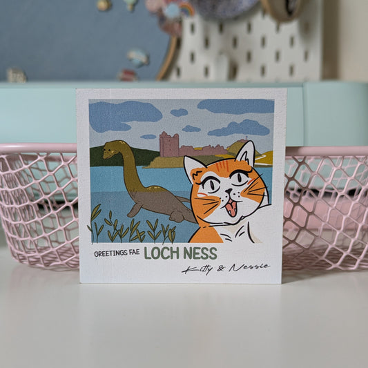 Loch Ness (Nessie) Wooden Magnet 1