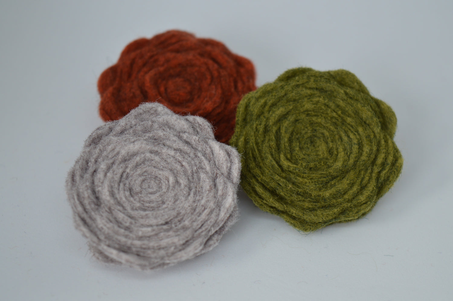 Autumnal Felt Flower Brooch