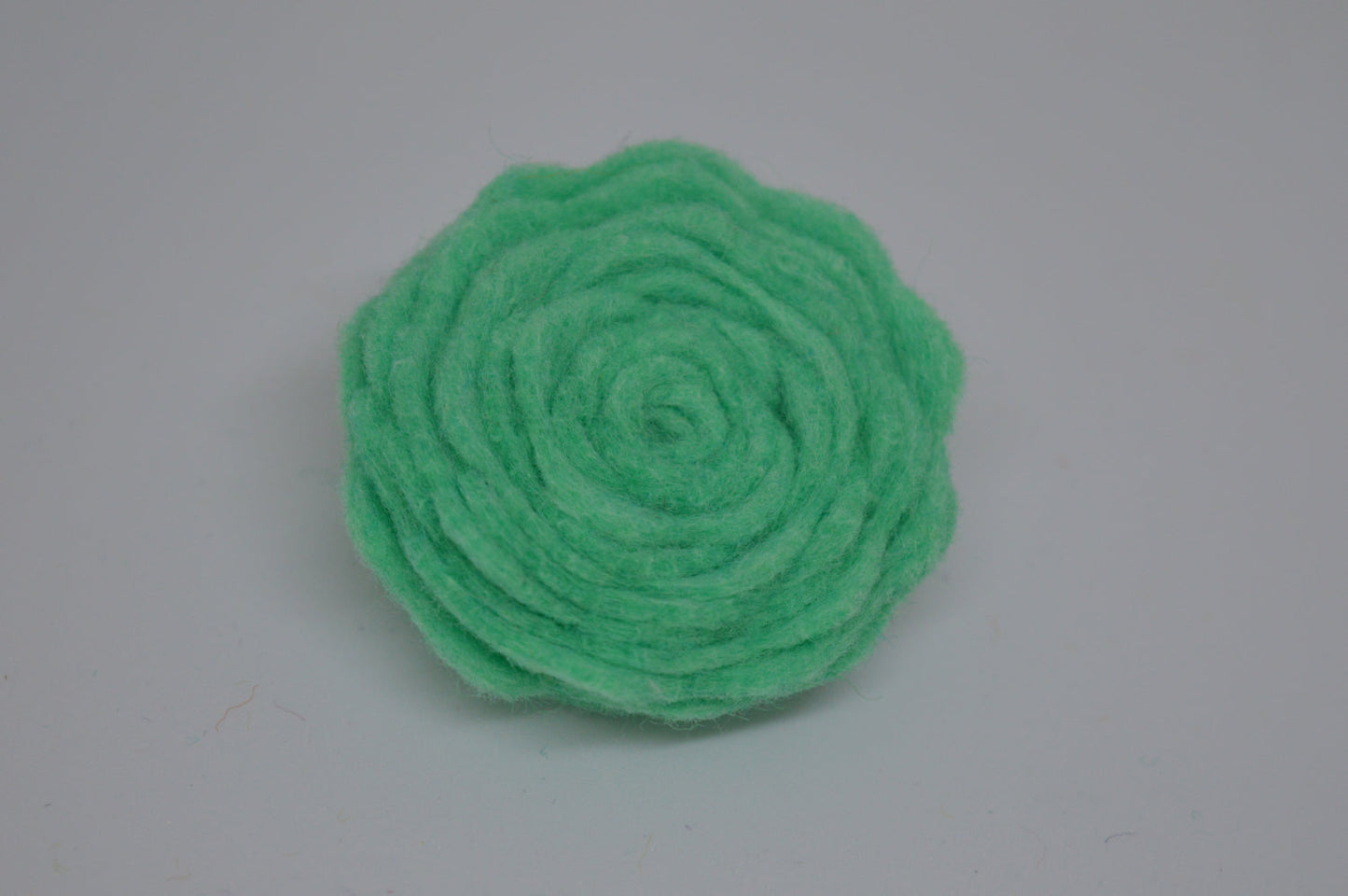 Mint Felt Flower Brooch