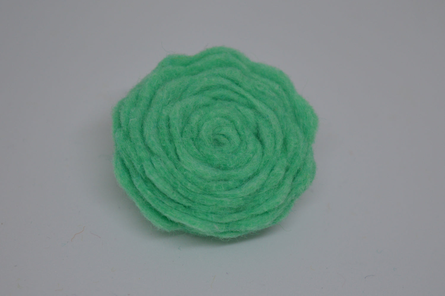 Mint Felt Flower Brooch