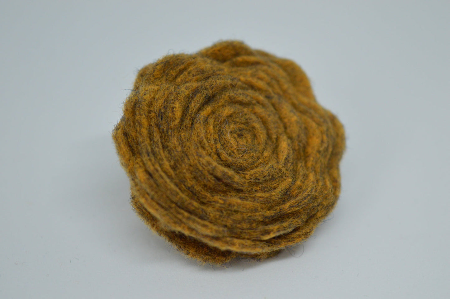 Gold Felt Flower Brooch