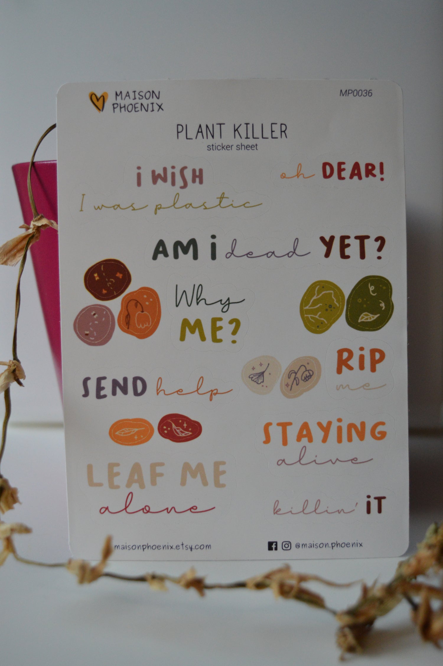 Plant Killer Sticker Sheet 1