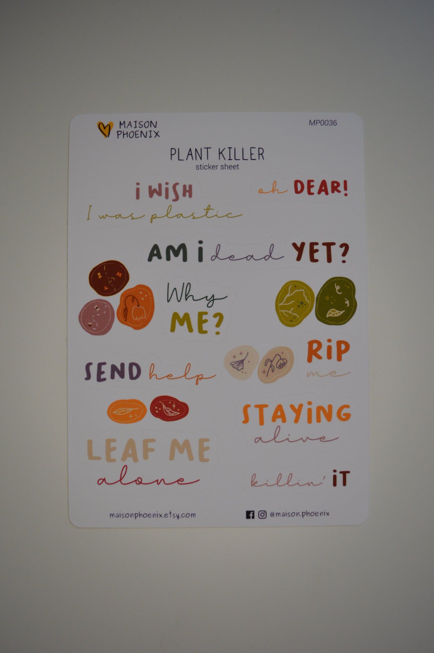 Plant Killer Sticker Sheet 10