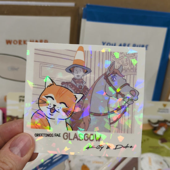 Glasgow (Duke of Wellington) Holographic Sticker 3
