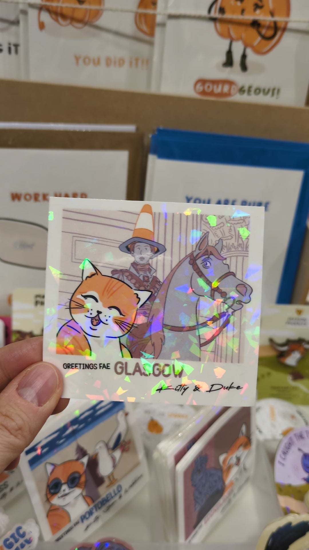 Glasgow (Duke of Wellington) Holographic Sticker 3