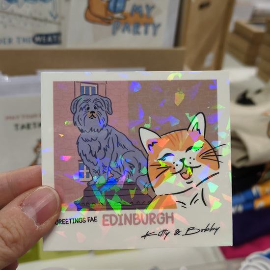 Edinburgh (Greyfriars Bobby) Holographic Sticker 2