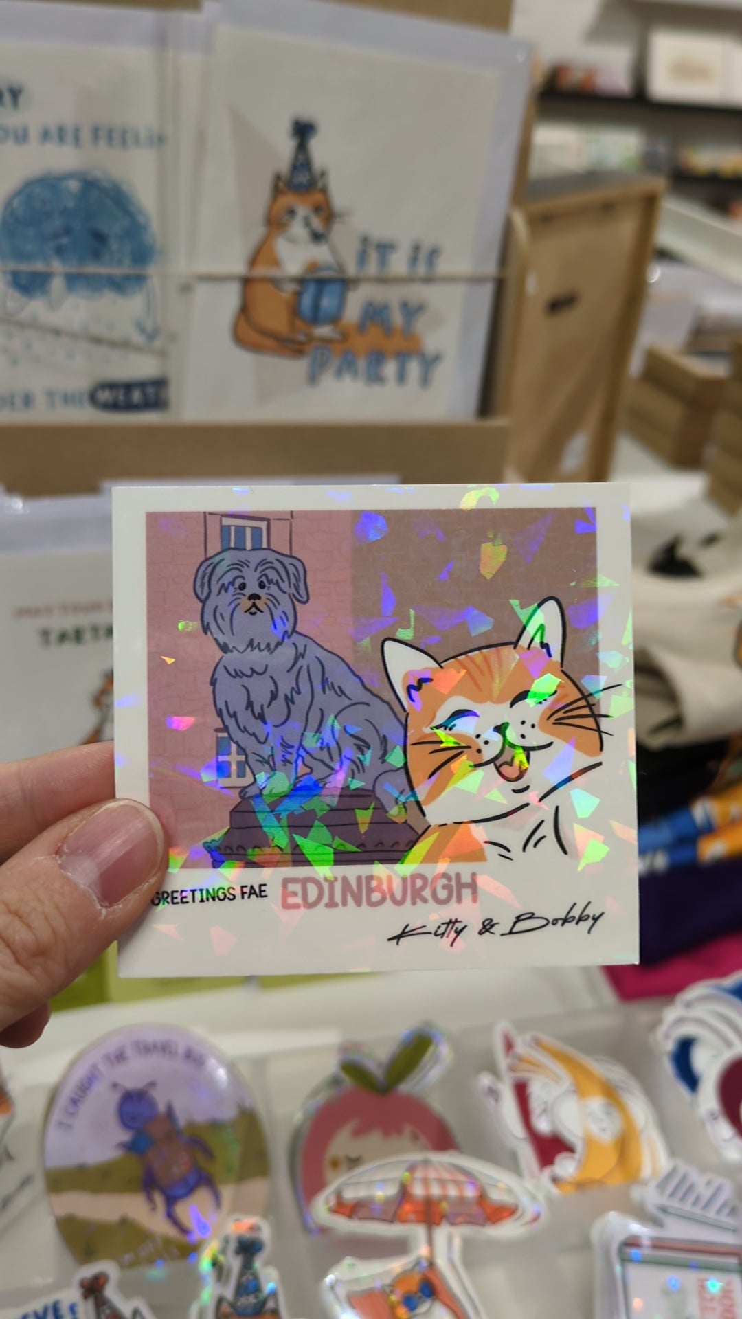 Edinburgh (Greyfriars Bobby) Holographic Sticker 2
